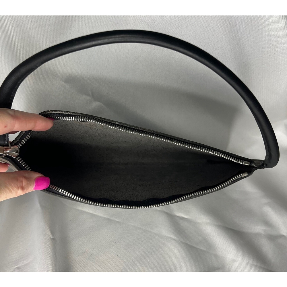Graf Lantz Gray Suede 12 in Wristlet Clutch Purse - Picture 5 of 5